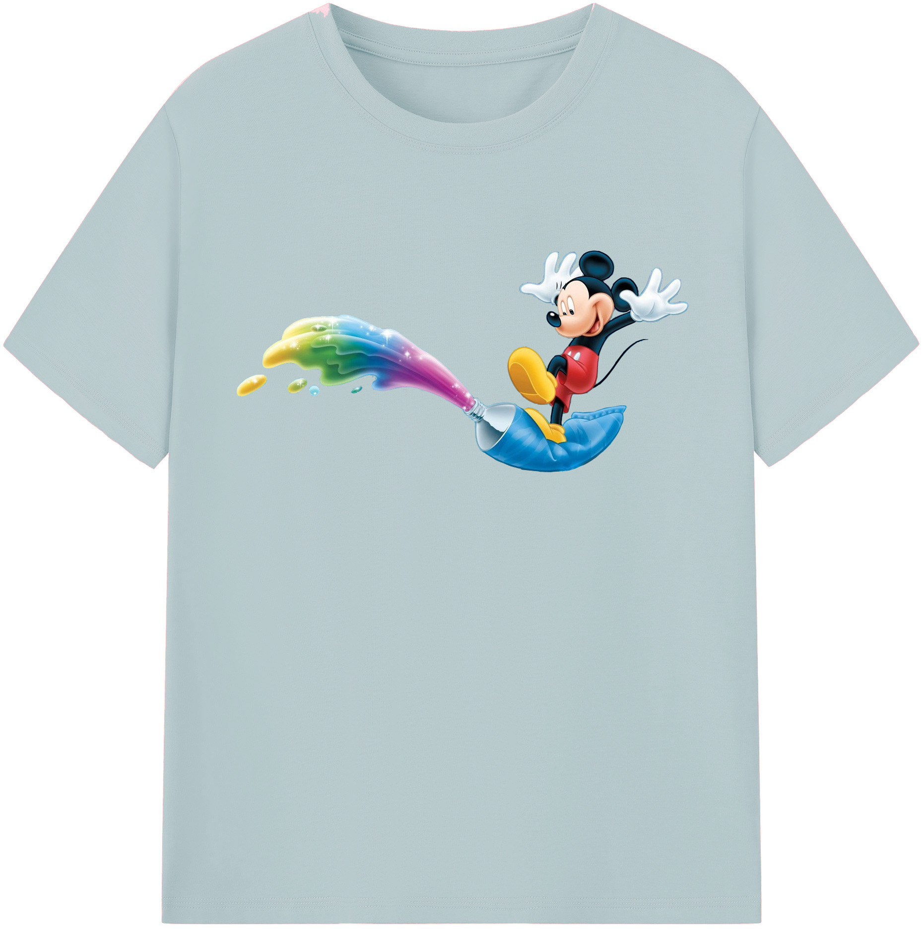 （画像用） ミッキーマウス Mickey Mouse 綿100％半袖Tシャツ（フロントプリント）